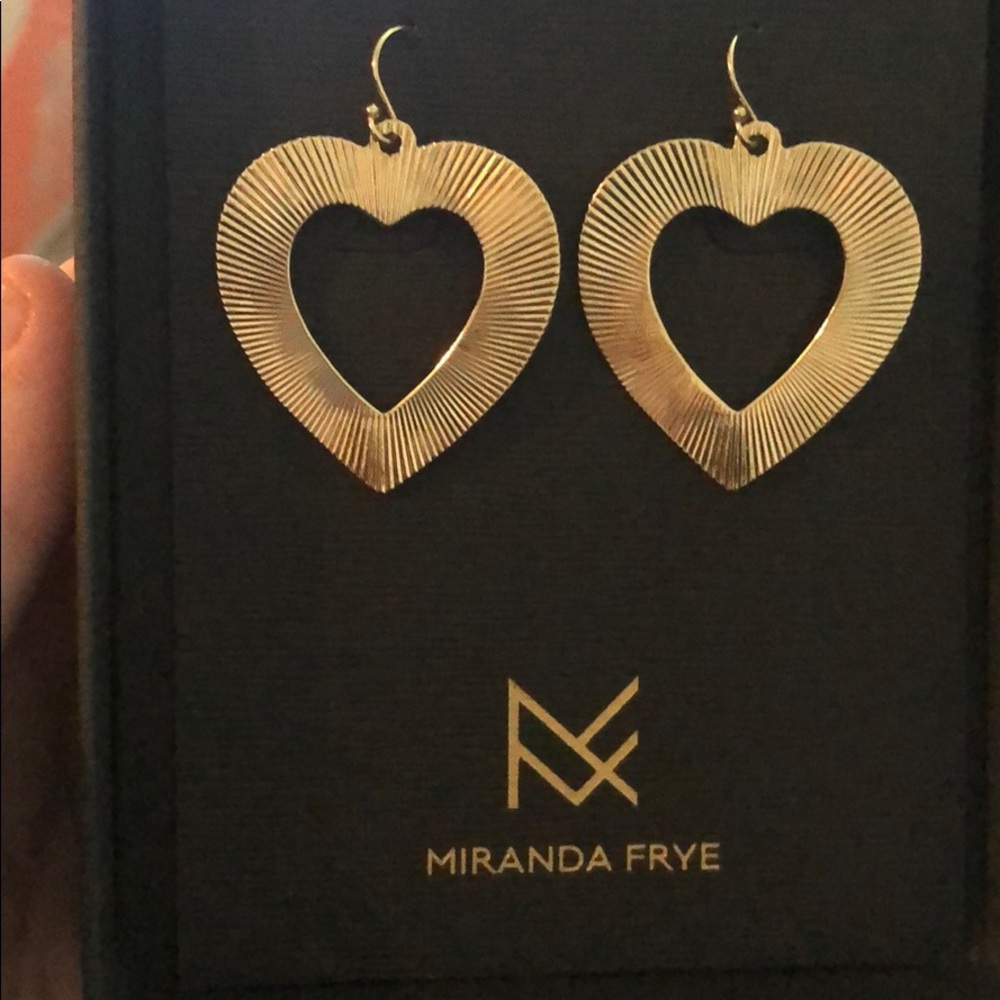 Brand new Miranda Frye heart earrings- never worn